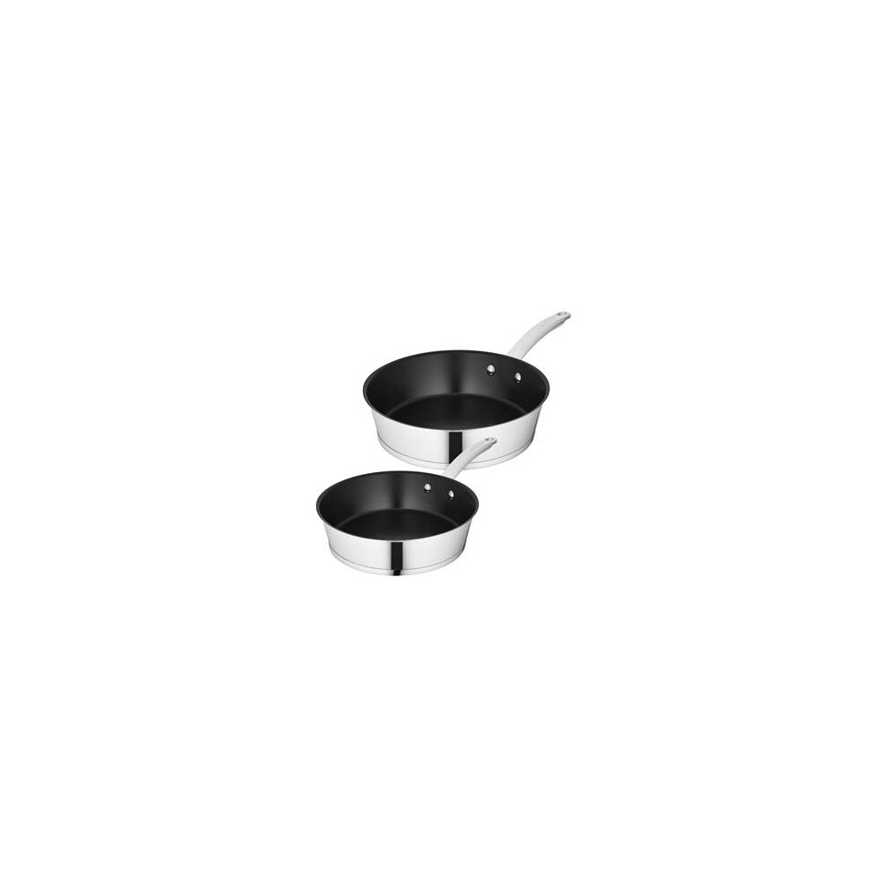 GOOD FOOD Stainless Steel Frying Pan Set - 24cm, 28cm - Image 3