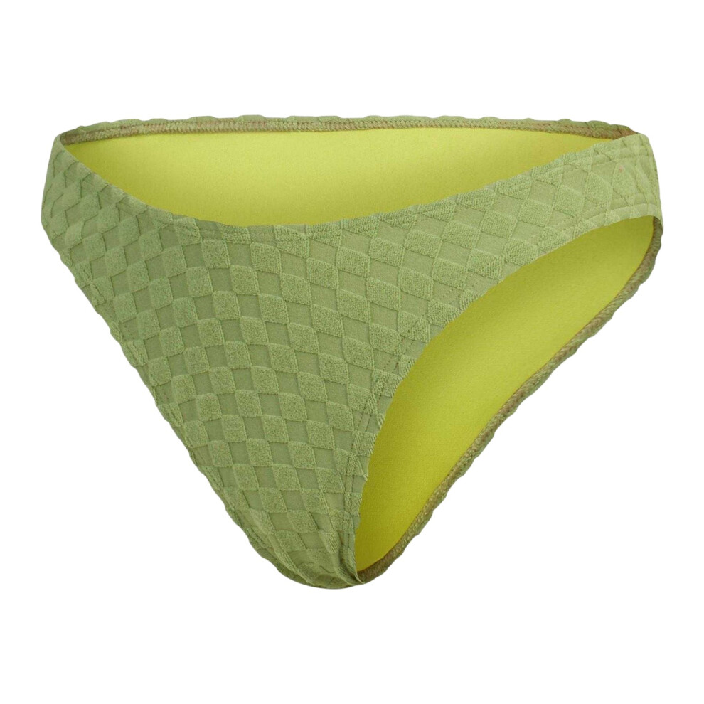 Speedo (8 Uk, Green) Womens/Ladies Terrycloth High Waist Bikini Bottoms