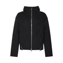 (XL, Caviar) Diesel Mens D-Hennes Hooded Bomber Jacket