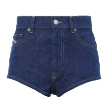 (25R, Blue) Diesel Womens/Ladies De-Lunar High Waist Shorts