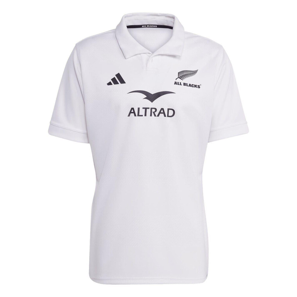 Adidas (Xl, White) Mens 2025 New Zealand All Blacks Polo Shirt