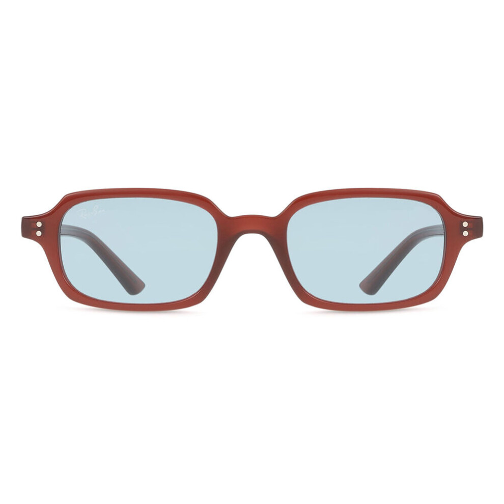 Ray-Ban Unisex Sunglass Zuri Bio-Based - Frame color: Rusty Brown, Lens color: Blue - Image 4