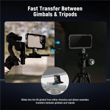 Phone Tripod Mount Clip with 1/4" Threads Arca Base Quick Release Clamp for 17 16 Pro Max S25 Ultra Phone Cage B