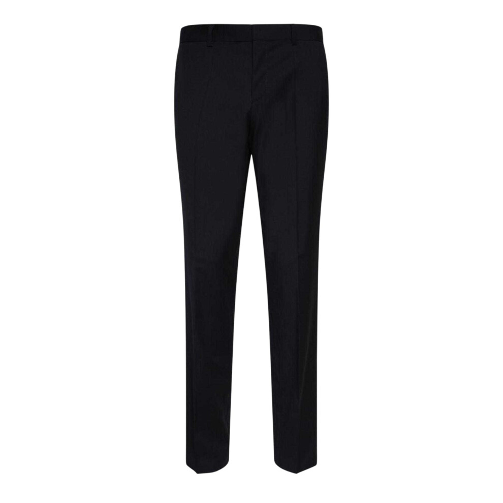 Hugo Boss (30R, Dark Blue) Mens H-Genius Virgin Wool Slim Trousers