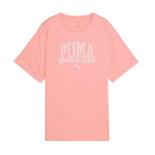 (M, Pink) Puma Womens/Ladies Logo Cotton Relaxed Fit T-Shirt