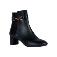 (5 UK, Black) Geox Womens/Ladies Pheby 50 Leather Ankle Boots