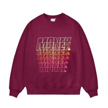 (S, Plum) Money Mens Repeat Logo Sweatshirt