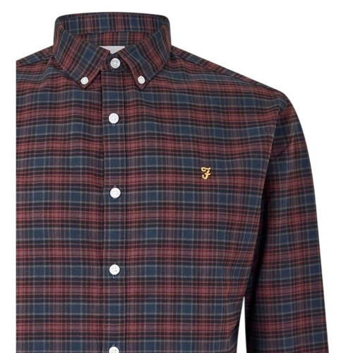 Farah (S, Red) Farah Mens Carway Regular Shirt 2