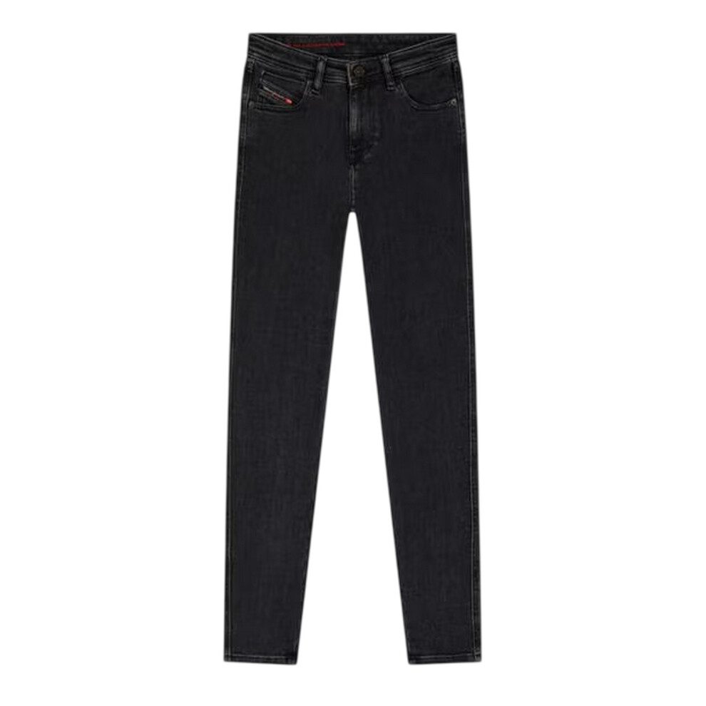 Diesel (26R, Black/Grey Denim) Womens/Ladies 1984 Slandy High Rise Skinny Jeans