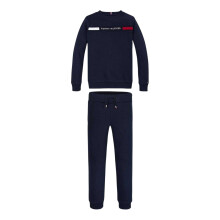 (12 Years, Navy) Tommy Hilfiger Childrens/Kids Logo Crew Neck Co-ord Set