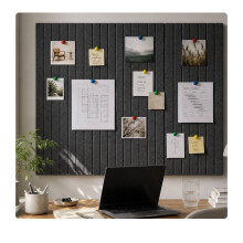 Self-Adhesive Felt Pinboard, Dark Gray, 120 x 90 cm