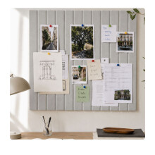 Self-Adhesive Felt Pinboard, Light Gray, 60x40 cm