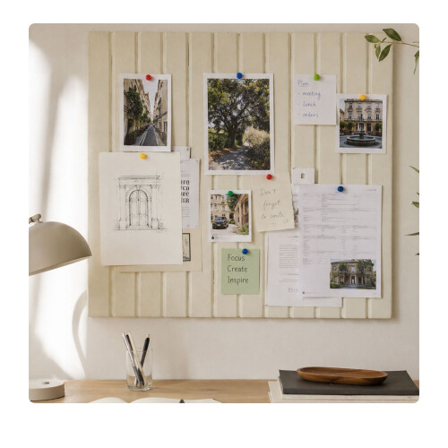 Self-Adhesive Felt Pinboard, Beige, 60 x 40 cm