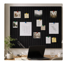 Self-Adhesive Black Felt Pinboard, 120 x 90 cm