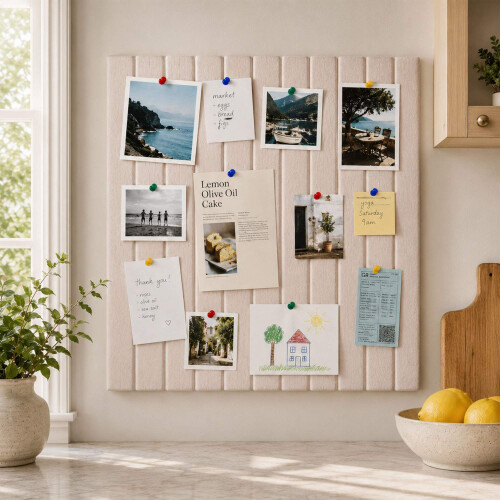 Self-Adhesive Felt Pinboard, Light Brown, 60x40 cm 2