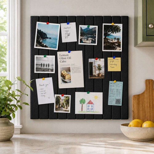 Self-Adhesive Black Felt Pinboard, 40 x 60 cm 2