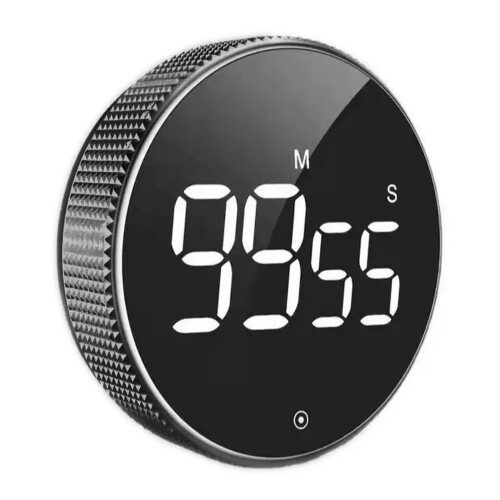 Digital Kitchen Timer, LED Display, Black, Magnetic 1