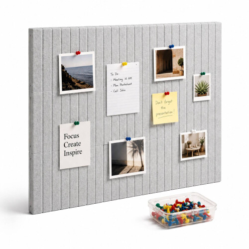 Self-Adhesive Felt Pinboard, Light Brown, 120x90 cm 1