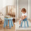Toddler Stool, Blue Plastic - 26x28 cm 6