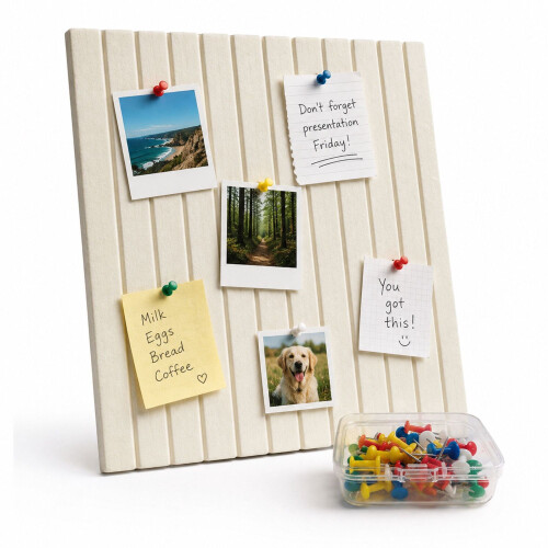 Self-Adhesive Felt Pinboard, Beige, 60 x 40 cm 1