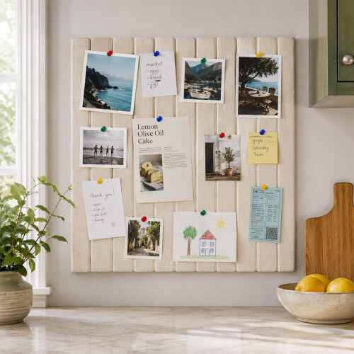 Self-Adhesive Felt Pinboard, Beige, 60 x 40 cm 2