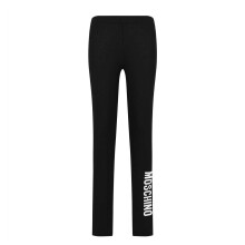 (14 Years, Black) Moschino Girls Cotton Logo Leggings