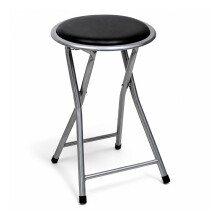 Oypla Black Padded Folding Breakfast Kitchen Bar Stool Seat