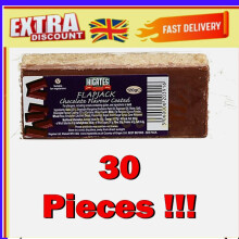 30x Higates Chocolate Coated Flapjacks 120g Bars – Bulk Sweet Snack Case