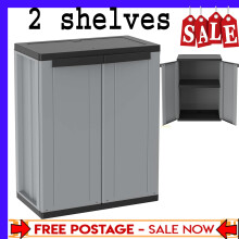 Garden Storage Tools Box Outdoor padlock Garage- Water Resistant Plastic cabinet