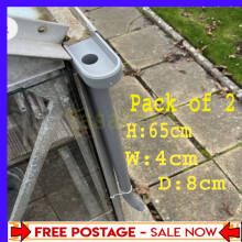 2 Pcs Greenhouse Gutter Pipe Rainwater Butt Down Fit Gutters 35mm Wide Grey