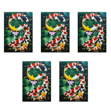 5X 5D Kunst Diamant Malerei Voller Diamanten Koi Kreuz Stich Kits Stickerei Haus Dekore
