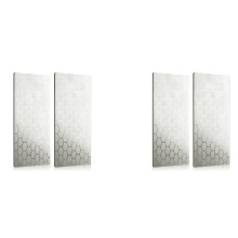 4 STÜCK Diamant Schärfen Stein, Schleifen Stein, Waben Oberfläche, Diamant Schärfen Platte mit Rutschfester Basis (600/1200 Körnung)