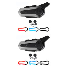 2X Casque de Moto Interphone Casque D'Interphone Universel avec RéDuction de Bruit pour Casque Complet Cadre 3 Couleurs