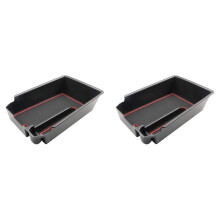 2X pour X3 G01 X4 G02 2018-2021 Console Centrale de Voiture Accoudoir Boîte Boîte de Rangement Palette Plateau Conteneur avec Tapis en Caoutchouc