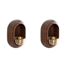 2X Dopamine Japanese Wooden Entrance Door Bell Decorative Wireless Bird Wind Chime Home Decor Home Opening Hanging A
