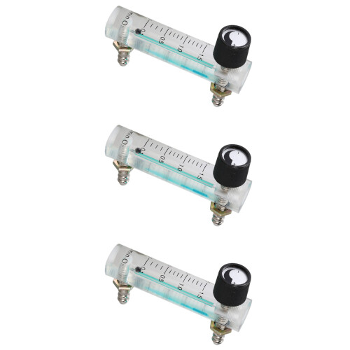 3X 0.1-1.5LPM 1.5L Oxygen Flow Meter Flowmeter with Control Valve for Oxygen Air Gas