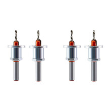 Lot de 4 Fraises en MéTal de 8 mm avec ButéE de Profondeur, Forets à Bois pour le Travail Du Bois, le Plastique, le PerçAge