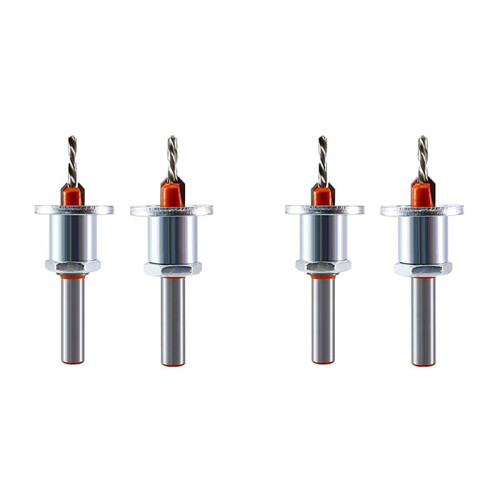 4 Pack 8mm Metal Countersink with Depth Stop, Metal Drilling Wood Drill Bits for Woodworking, Plastic, Drilling