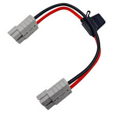 50A Grijze Plug Connector met Zekering 10AWG Zonnepaneel Verlengkabel Siliconenlijn voor Autobatterij Zonnepaneel Conversiekabel