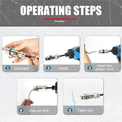 Electrician Wire Stripper Bit Kit Quickly Stripping Electric Wire Peeling Machine for Drill Driver Wire Stripping Tool 2