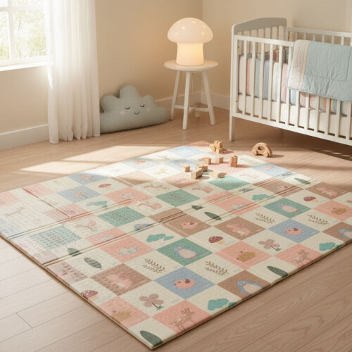 Foam Play Mat 200x150 cm, Double-Sided, Foldable 2