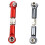 2 Set Adjustable Metal Linkage Pull Rod Front /Rear Servo Link for  A949 A959 A969 A979 K929,Grey & Red 1
