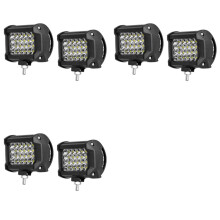 6 Stück Auto 12V 24V Scheinwerfer 72W Lichtleiste Arbeitsscheinwerfer Scheinwerfer 4Zoll LED Lichtleiste Nebelscheinwerfer für LKW Traktor Boot SUV
