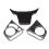 3Pcs Carbon Fiber Steering Wheel Button  Panel Cover for   2016-2019 & 1x Console Gear Box Panel Cover 2