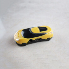(Yellow) Player Music Mini Wireless Car Shape Model Portable Flash Memory Wav Storage Mp3
