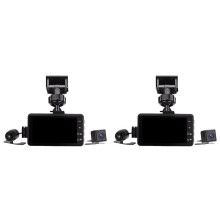 2X Caméra de Tableau de Bord DVR pour Moto avec Caméra Avant et Arrière, Double Enregistrement Vidéo en Boucle, Enregistreur de Conduite de Moto