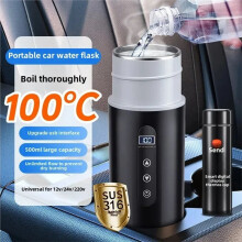 USB-Driven Bilvärmevattenflaska 500 Ml 24 V Elektrisk Uppvärmd Flaska Bärbar Resemugg för Bil och Pendling