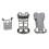 For   5 Pro Body Shell Middle Frame Top Cover Bottom Shell Replacement Repair Parts 1