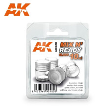AK00620 - AK Interactive - Mix 'N' Ready Glass Jars 4 x 10ml