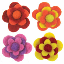 D72-73827 - * Dimensions Wool Felt - Layer ed Warm Flowers (x4)